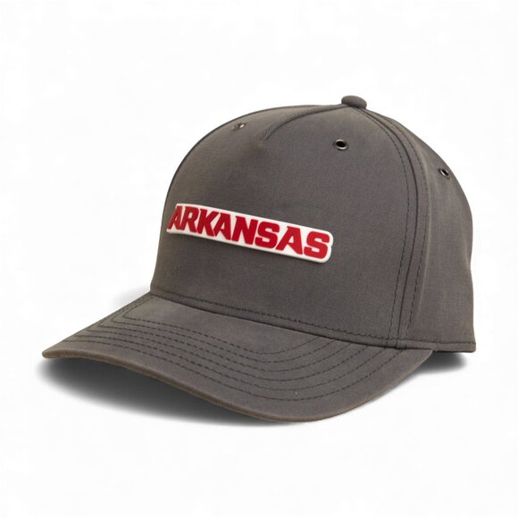 Arkansas Razorbacks ARKANSAS Red 3D Snapback Canvas Hat- Charcoal - Picture 2 of 3